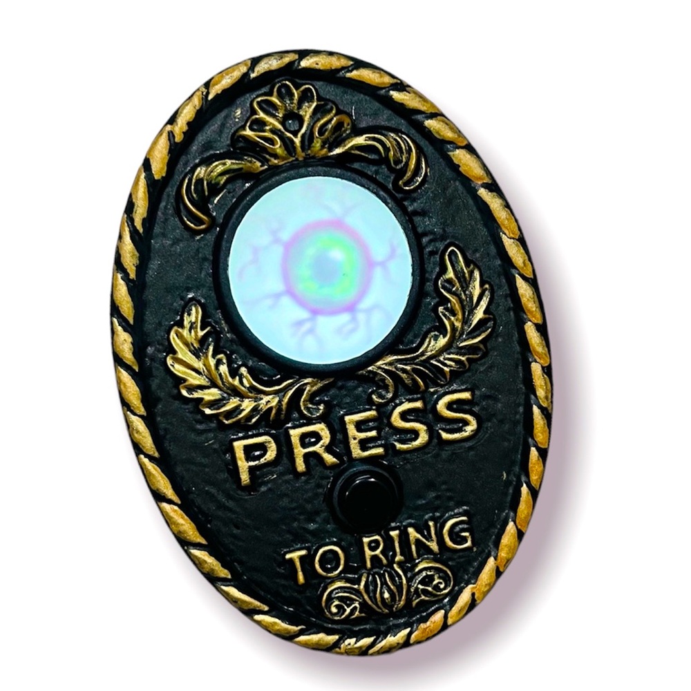 Light up haunted halloween cyclops doorbell talks